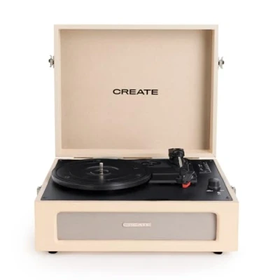 Abbildung von CREATE RECOR Retro Player / Plattenspieler mit Bluetooth, USB, SD, MicroSD und MP3