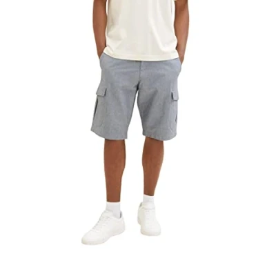 Abbildung von TOM TAILOR Herren 1036310 Cargo Bermuda Shorts, 28941 Navy Chambray, 29