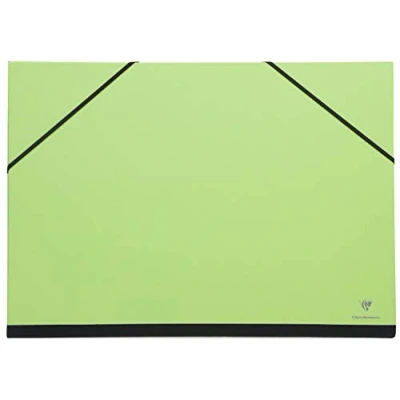 Abbildung von Clairefontaine 144804C Zeichenmappe Maya mit Gummizugverschluß, praktisch und robust, 28 x 38cm, 1 Stück, grün