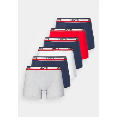 Abbildung von Levi&#039;s MEN Sprtswr LOGO Boxer Brief 6 PACK Panties, Herren, Größe: Small, Blue/red/grey