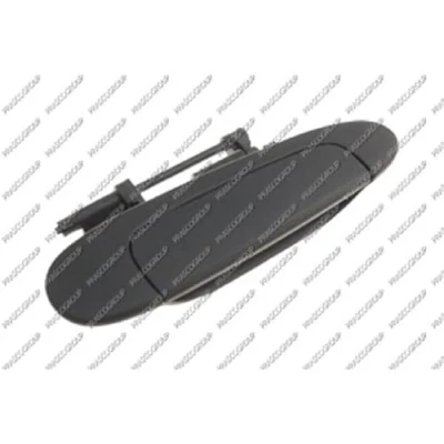 Abbildung von PRASCO TY3208101 Türgriff außen, hinten rechts schwarz glatt TOYOTA: Yaris I Schrägheck (P1) 1.0, 1.3, 1.5, 1.4 D 4D 1999 2005