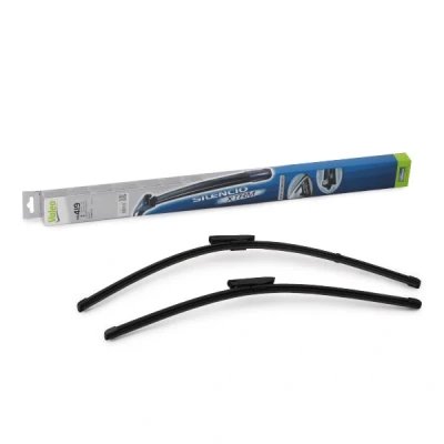 Abbildung von Scheibenwischer Valeo Silencio X.trm, Flat Blade Set 574357 vorne Rahmenlos Bajonettbefestigung RENAULT: GRAND SCENIC 2, 2