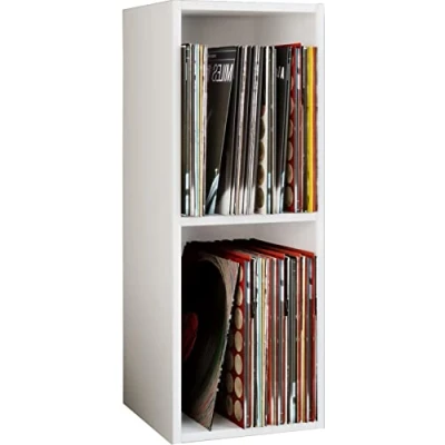 Abbildung von VCM CD Regal Holz Schallplatten LP Stand Platto 2fach, 1 tlg.