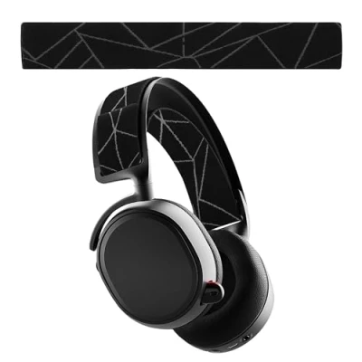 Abbildung von kwmobile Ersatz Bügelpolster kompatibel mit SteelSeries Arctis 7 / 9 9X PRO Kopfbügel Kopfbügelpolster aus Nylon Kopfhörer Bügel Polster Schwarz Grau