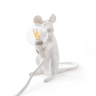 Abbildung von SELETTI Mouse Lamp LED Dekolampe USB sitzend weiß