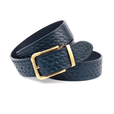 Abbildung von Anthoni Crown Unisex Damengürtel Gürtel, dunkelblau, 100