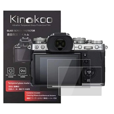 Abbildung von kinokoo Gehärtetes Glas für Fuji X T3 Kristallklarer Film Fujifilm XT3 Displayschutzfolie Blasenfrei/Kratzfest(2er Pack)