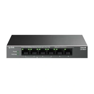 Abbildung von TP LINK 6 Port 10/100Mbps Desktop Switch mit 4 PoE LS106LP