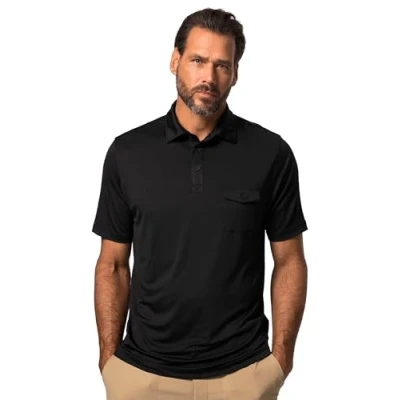Abbildung von JP1880 Flexnamic Quickdry Poloshirt, Herren, Größe: 5XL, Schwarz