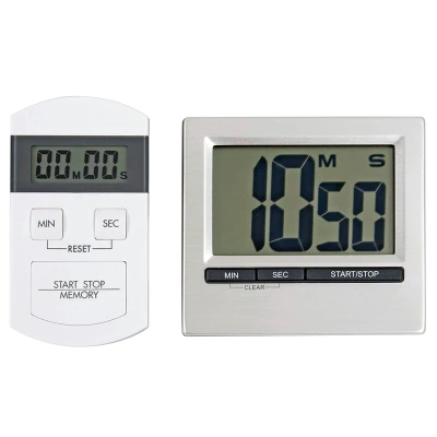 Abbildung von TFA Dostmann Elektronischer Timer, 38.2013, mit Memory Funktion, Kunststoff, Aluminium, L 84 x B 16 (40) H 77 mm
