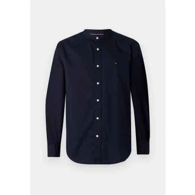 Abbildung von Tommy Hilfiger Herren Hemd Flex Poplin Solid Mao Regular Fit, Blau (Desert Sky), XXL