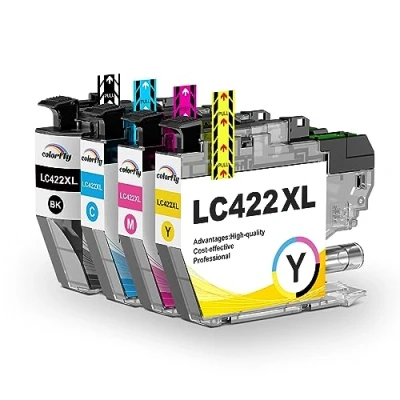 Abbildung von LC422XL LC 422 XL Druckerpatronen Kompatibel mit Brother 422VAL LC422 422XL Patronen für MFC J5340DW J5345DW J5740DW J6540DW J6940DW J5340DWE J6540DWE(4er Pack)