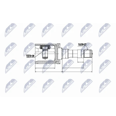 Abbildung von NTY NPW BM 014 Gelenksatz Vorderachse rechts MAZDA: CX 5 I, BMW: X3