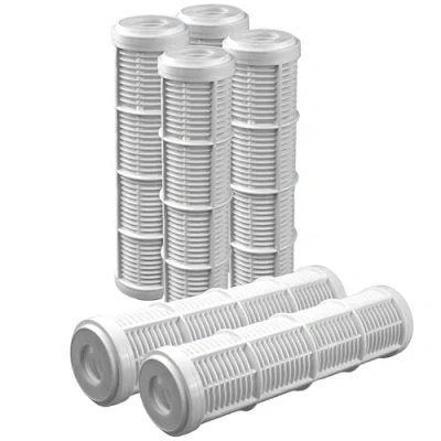 Abbildung von FILTROTECH Filtereinsatz für Vorfilter Gartenpumpe waschbare Ersatzkartusche 10 Zoll Sandfilter Hauswasserwerke (6er Pack)