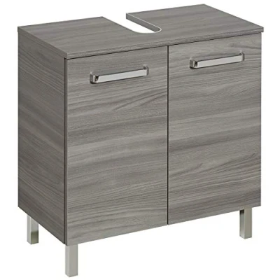 Abbildung von Pelipal Waschbeckenunterschrank Quickset 912 in Sangallo Grau quer, 60 cm breit Waschbeckenschrank ohne Waschbecken mit 2 Türen