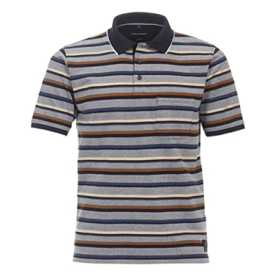 Abbildung von Casamoda Gestreift Poloshirt, Herren, Größe: Large, Beige