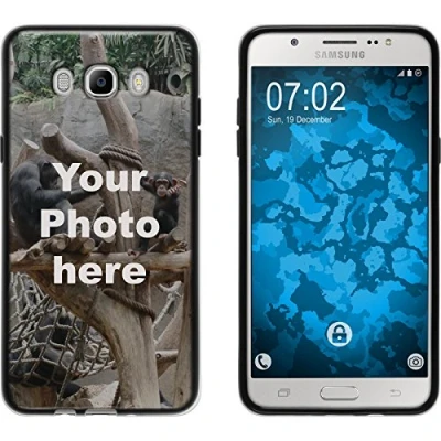 Abbildung von PhoneNatic Case kompatibel mit Galaxy J7 (2016) J710 Personalisierte Handyhülle schwarz zum selbst gestalten eigenem Foto