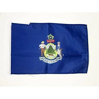 Abbildung von AZ FLAG Flagge Maine 45x30 Cm Mit Kordel Bundesstaat Fahne 30 x 45 Flaggen