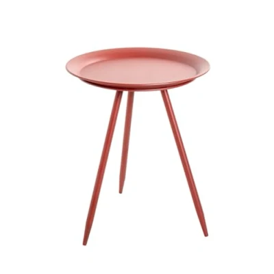 Abbildung von Haku Möbel Beistelltisch rot, Metall Maße: H 47 cm x Ø 38 cm, Style: Modern
