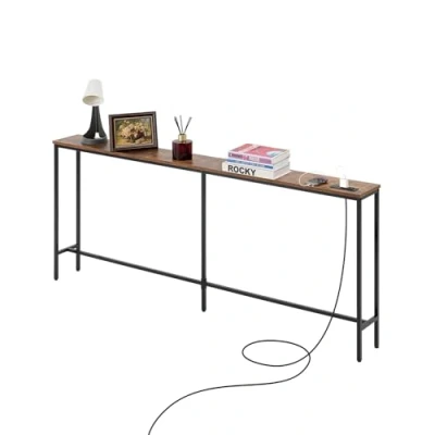Abbildung von VEVOR Schmaler Konsolentisch Eingangstisch Steckdosen Wohnzimmer Flur 180cm