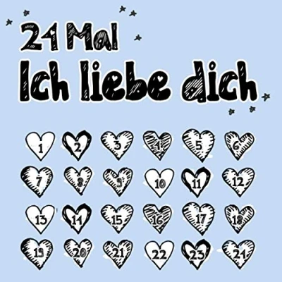 Abbildung von 24 Mal Ich liebe dich: zum Ausfüllen, für Sie und Ihn, Geschenk Jahrestag oder als Adventskalender, Freundin, Freund, Frauen Männer