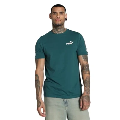 Abbildung von Puma TAPE TEE Tshirt print, Herren, Größe: Small, Cold green