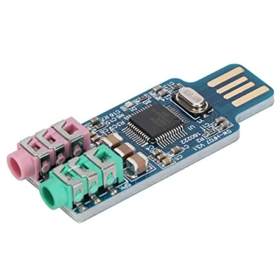 Abbildung von Externe Soundkarte, treiberfreie USB Soundkarte CM108 Externer Audioadapter für Computer Laptop