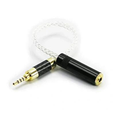Abbildung von ABLET 2,5 mm Trrs symmetrischer Stecker auf 3,5 Stereo Buchse, Audio Anschluss Adapterkabel, kompatibel mit Astell&amp;Kern AK240, AK380, AK320, Onkyo DP X1, FIIO X5III, XDP 300R, iBasso DX200
