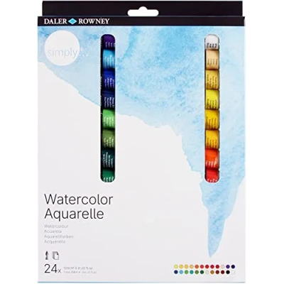 Abbildung von Daler Rowney Set Aquarellfarben Simply 24 x 12 ml