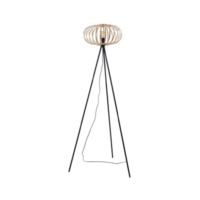 Abbildung von Lindby Dreibein Stehleuchte Lielle, Bambus natur, Ø 40 cm