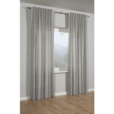 Abbildung von Gardine &quot;Schal Leinenoptik&quot;, (1 St.), mit Gardinenband und verdeckten Schlaufen