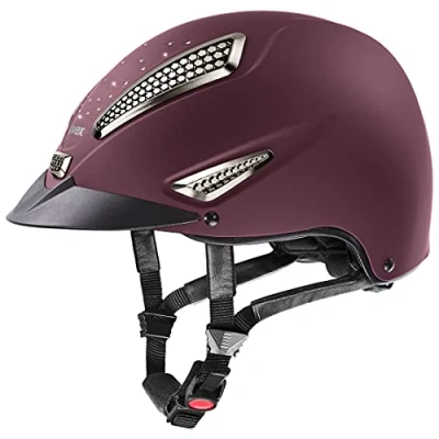 Abbildung von uvex perfexxion II Grace robuster Reithelm für Damen und Herren individuelle Größenanpassung optimale Belüftung Burgundy matt 52 55 cm