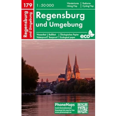 Abbildung von Regensburg und Umgebung, Wander Radkarte 1 : 50 000 (PhoneMaps Deutschland)