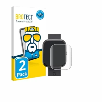 Abbildung von BROTECT 2 Stück Full Cover Schutzfolie für Nothing CMF Watch Pro Screen Displayschutz Folie [3D Curved, Anti Fingerprint, Kristall Klar]
