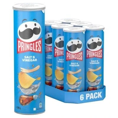 Abbildung von Pringles Salt and Vinegar Crisps 185 gr. [Pack 6]