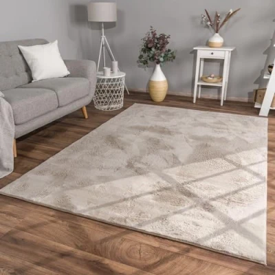 Abbildung von TT Home Teppich Suave 600, rechteckig, Höhe: 14 mm, Wohnzimmer Hochflor Kunstfell Modern Unifarben Flauschig Weich