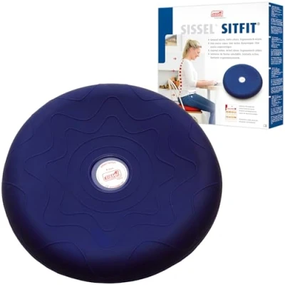 Abbildung von SISSEL Unisex Erwachsene, blau SITFIT Luftgefülltes Sitzkissen Balance und Sitzhaltung, Ø 33 cm, 1 Stück (1er Pack)