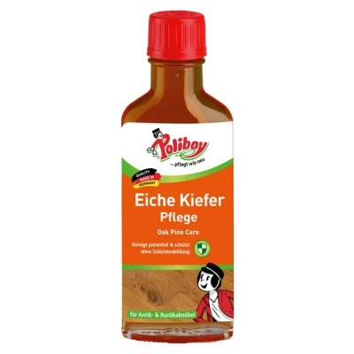 Abbildung von poliboy Eiche Kiefer Pflege 100 ml Holzreiniger (Spezialpflege für groß und offenporige Hölzer Made in Germany)