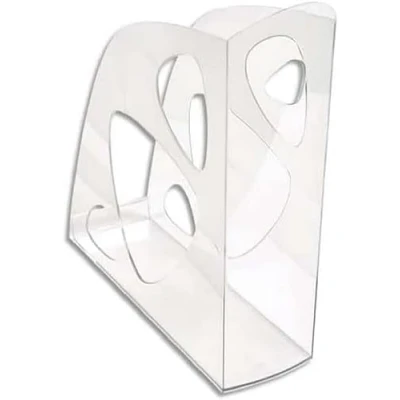 Abbildung von Exacompta 18123D Premium Stehsammler ECOMAG aus Kunststoff Office 248 x 77 257 mm Kristall, perfekt zur Aufbewahrung von Zeitschriften Katalogen