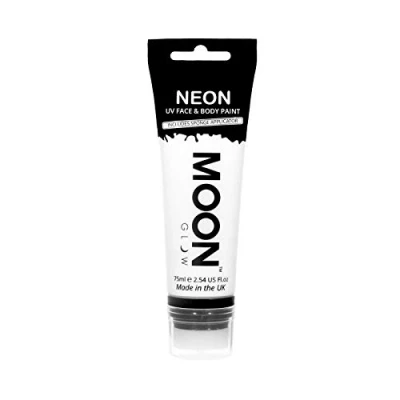 Abbildung von Moon Glow Supersize Neon UV Gesichts und Körperfarbe, mit Schwammapplikator (Weiß, 75 ml (1er Pack))