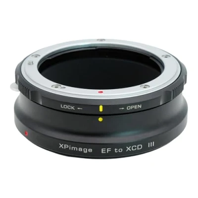 Abbildung von XPIMAGE Objektivadapterring für Canon EF Objektiv an Hasselblad X System XCD Kamera X1D X2D