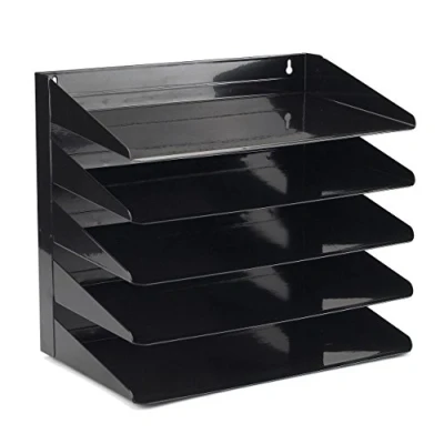 Abbildung von Avery 605SBLK Briefablage (aus Stahl, 5 Etagen, B 380 x T 230 H 335 mm) schwarz