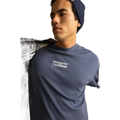 Abbildung von DeFacto Herren Z3072AZ T Shirt, Indigo, L