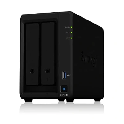 Abbildung von Synology DS720+ 16TB 2 Bay Desktop NAS System, installiert mit x 8TB Seagate IronWolf Festplatten
