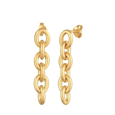 Abbildung von Elli Chain Design Ohrringe goldcoloured, Damen, Größe: One Size, Gold coloured