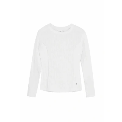 Abbildung von Desigual Langarmshirt, Damen, Größe: Medium, White