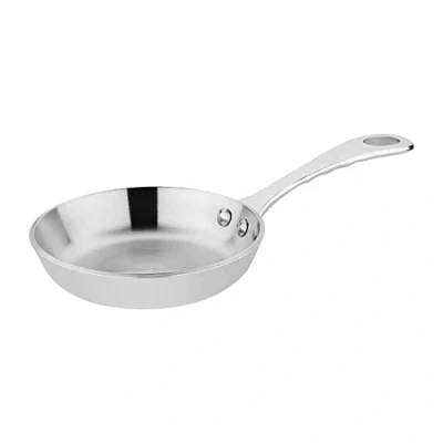 Abbildung von Vogue GG027 Tri Wall Mini Bratpfanne, 120 ml/100 x 100 20 mm, Aluminium, Küche, silberfarben