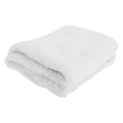 Abbildung von Baby Junge / Mädchen sehr weiche kuschelweiche Decke (75cm x 90cm ) (Weiß)