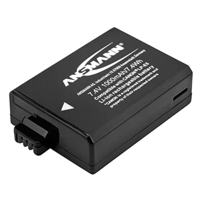 Abbildung von ANSMANN Ersatzakku für Fotokamera, Camcorder Canon LP E5 Li Ion Akku (7,4V 1.000mAh) geeignet EOS 450D / 500D 1000D Perfekt Hobby und professionelle Fotografen