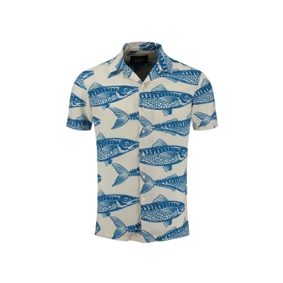 Abbildung von Key Largo MSH Sardines Patterned Hemd, Herren, Größe: XXL, White